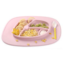 Personal Kids Food Container/ Cute Silicone Splash plate/ Adsorbable Silicon Dinner Plate For Baby Use